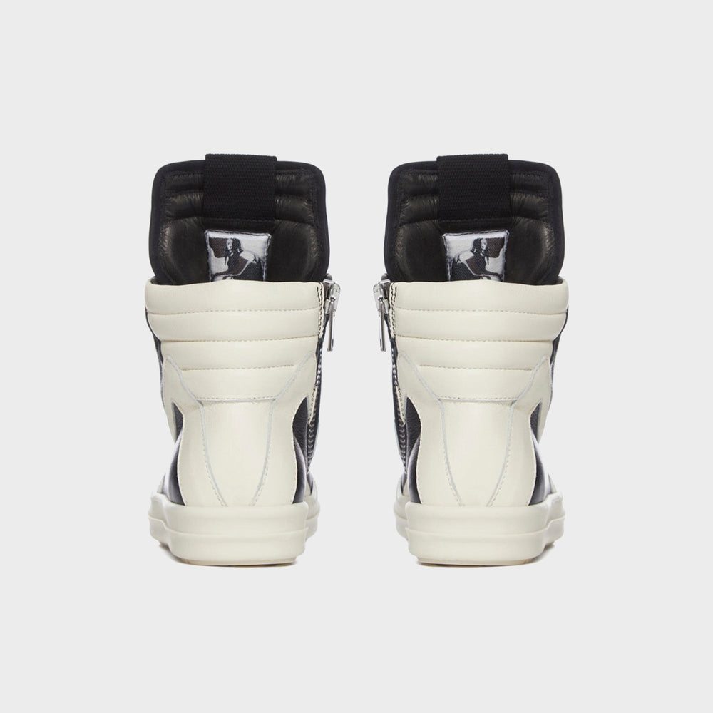 Rick Owens Kids Geobaskets Scarpe in Pelle - Black / Milk / Milk | Kith Black / Milk / Milk