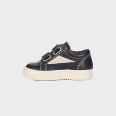 Rick Owens Baby Vintage Sneakers Scarpe in Pelle - Black / Milk / Milk | Kith Black / Milk / Milk