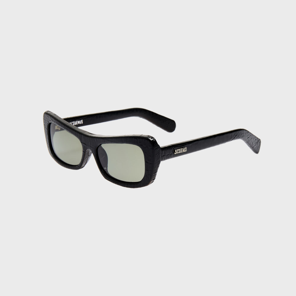 Jacquemus Capri Sunglasses - Black Croc | Kith Black Croc