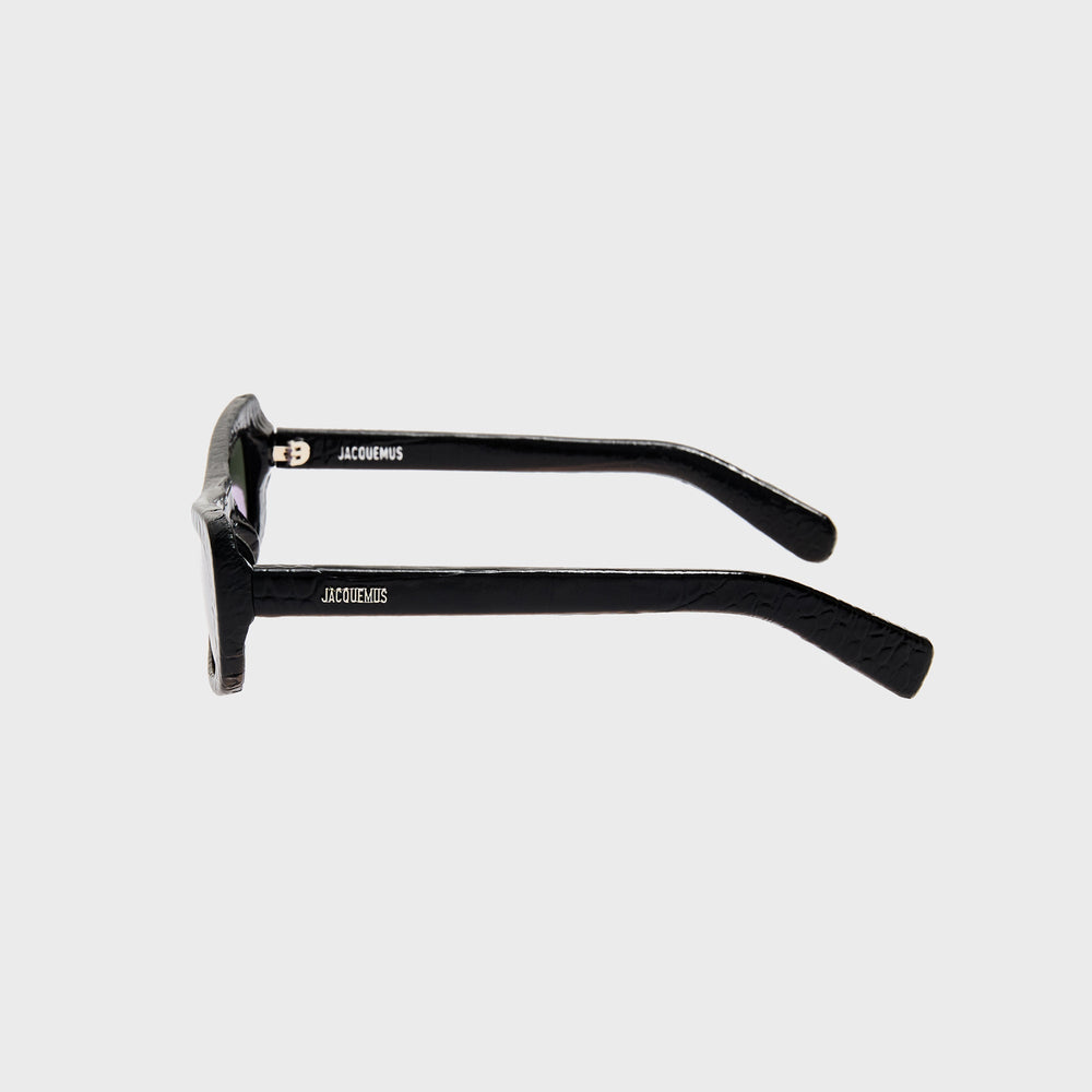 Jacquemus Capri Sunglasses - Black Croc | Kith Black Croc