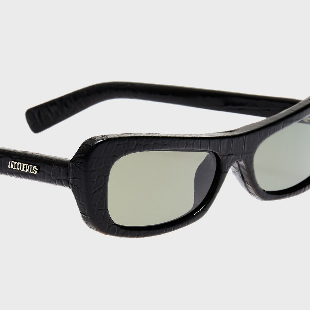 Jacquemus Capri Sunglasses - Black Croc | Kith Black Croc