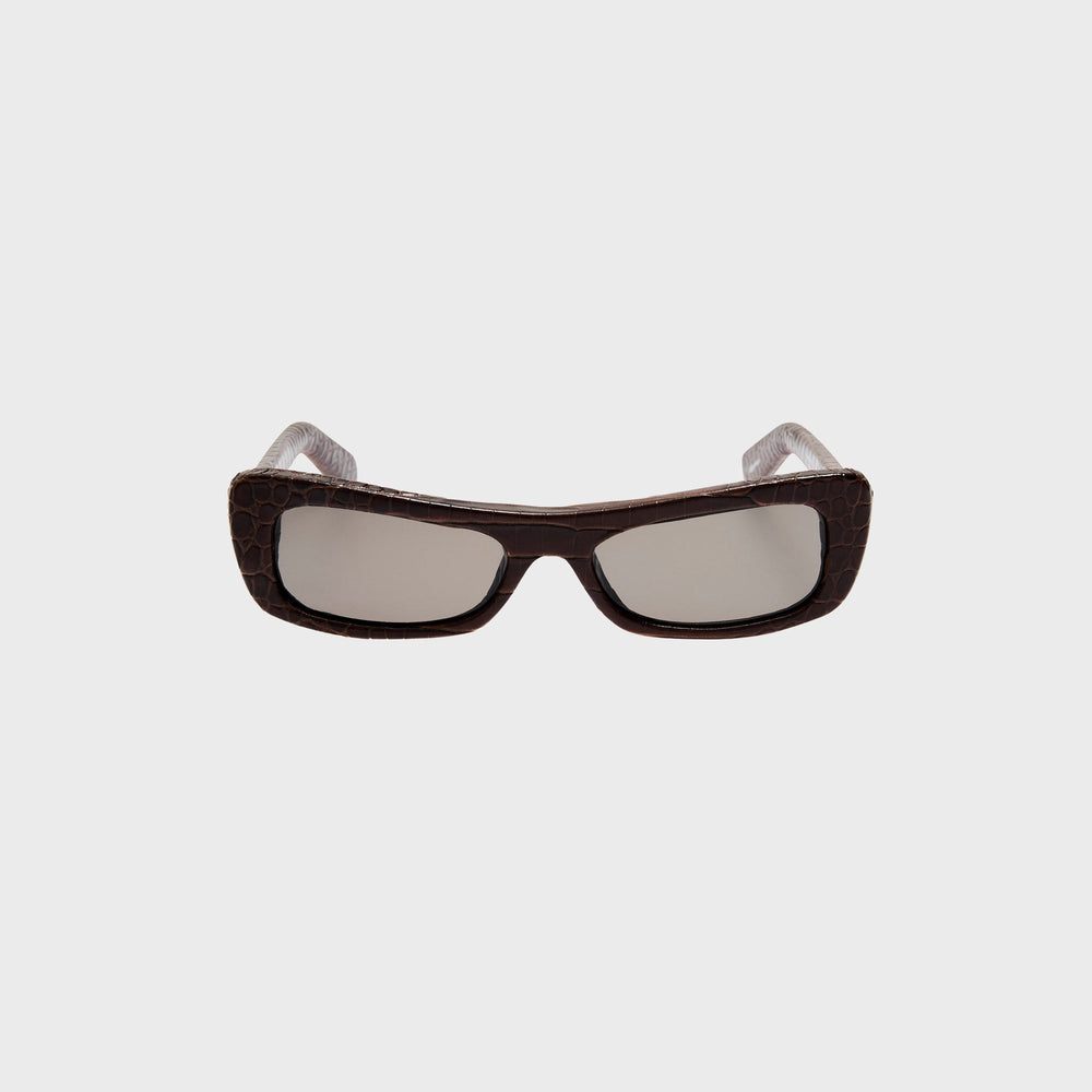 Jacquemus Capri Sunglasses - Brown Croc | Kith Brown Croc