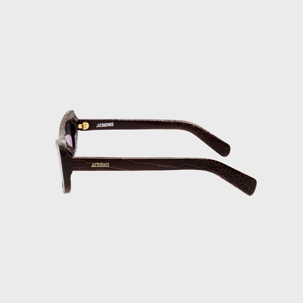 Jacquemus Capri Sunglasses - Brown Croc | Kith Brown Croc