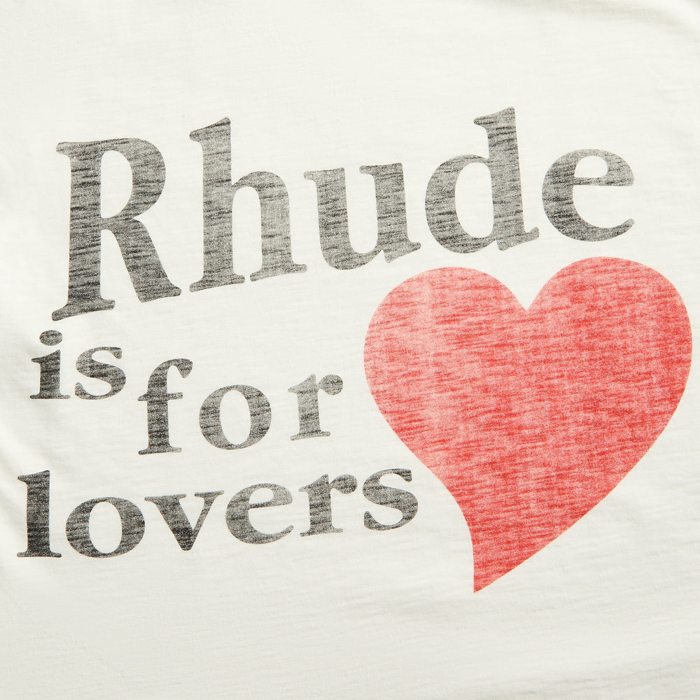 Rhude Lovers Slub Tee - White | Kith White