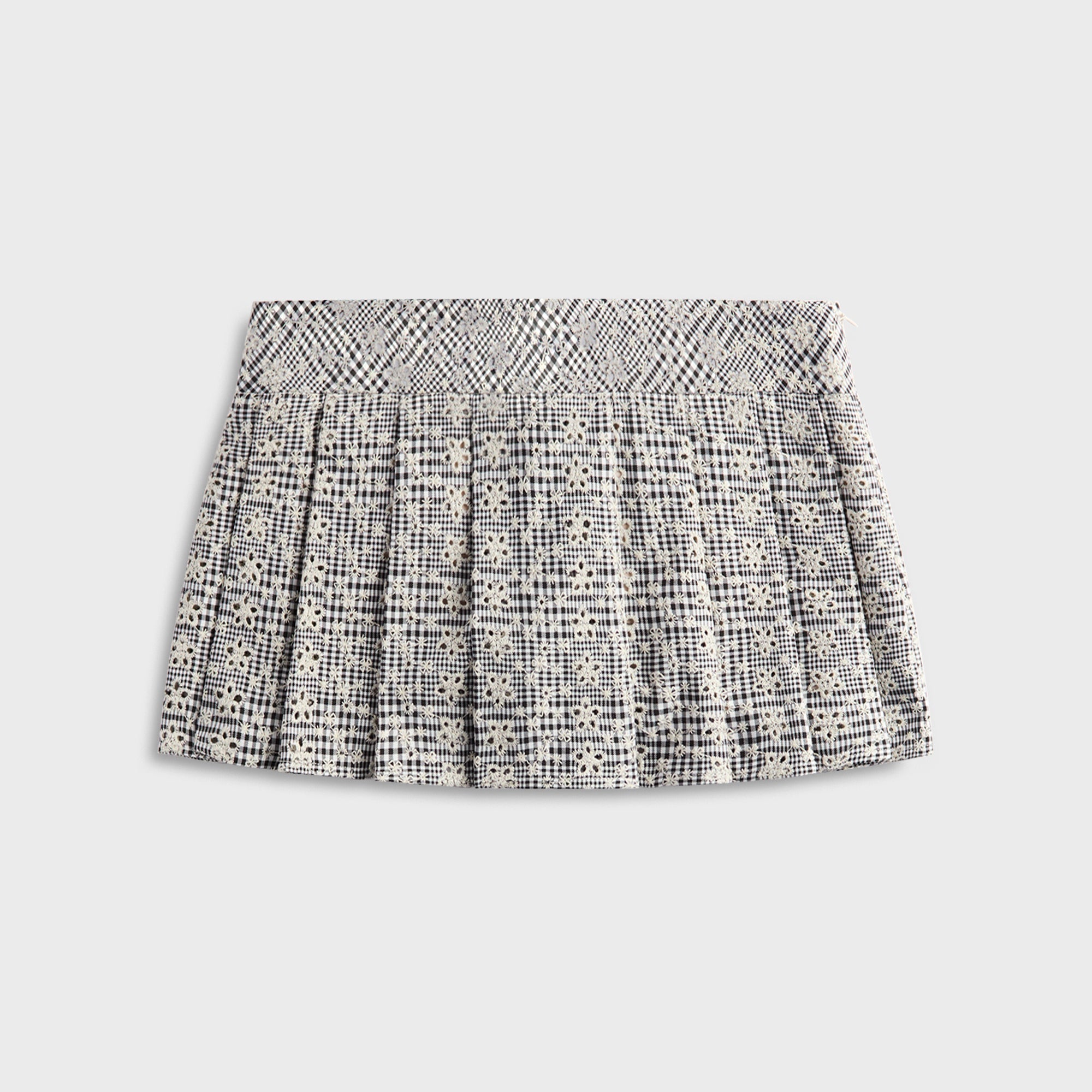 Floriane Gingham Mini Skirt with Shorts - Black / White | Kith Black / White