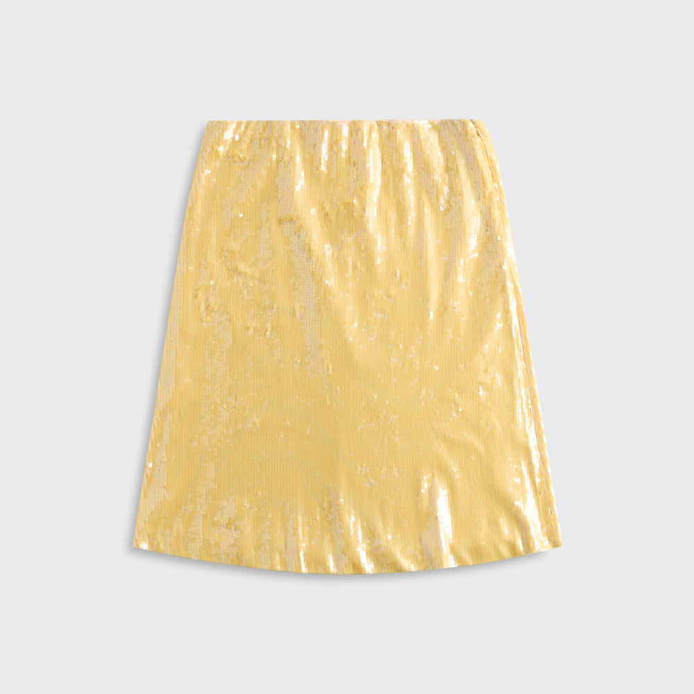 Isabelle Sequin Midi Skirt - Honey Butter | Kith Honey Butter