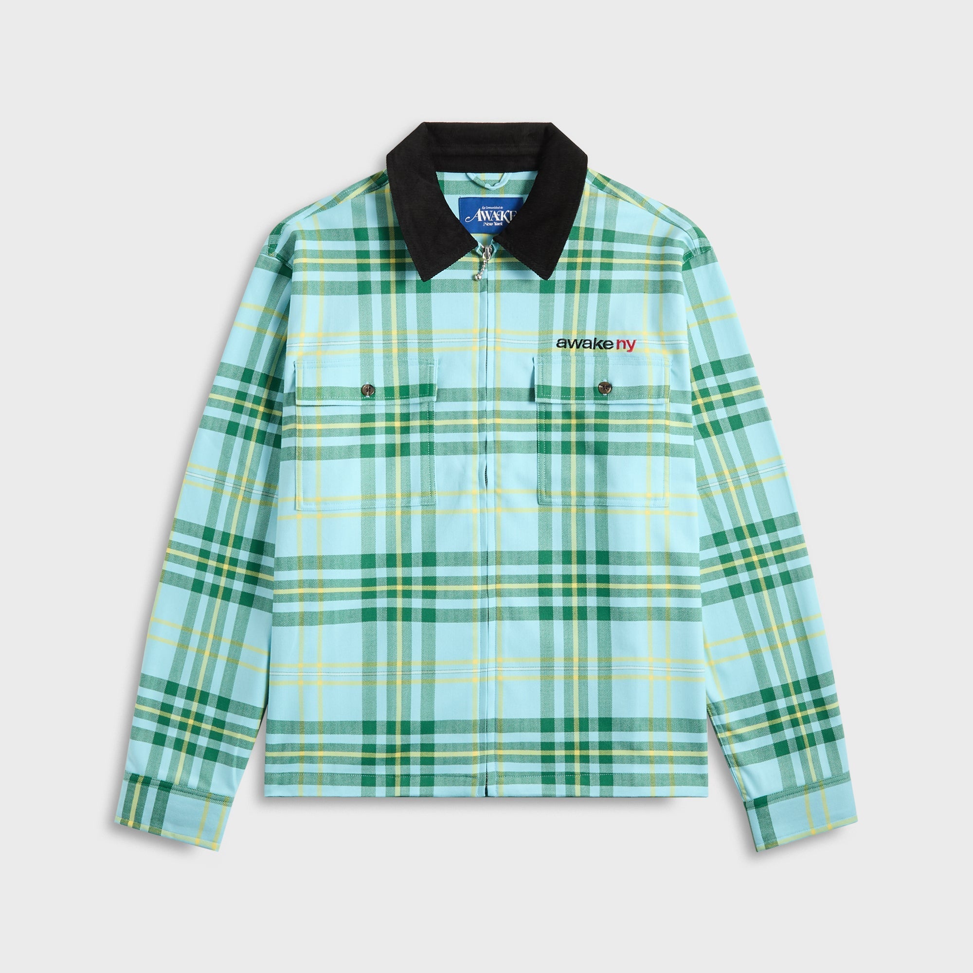 Awake NY Plaid Flannel Shirt - Turquoise | Kith Turquoise