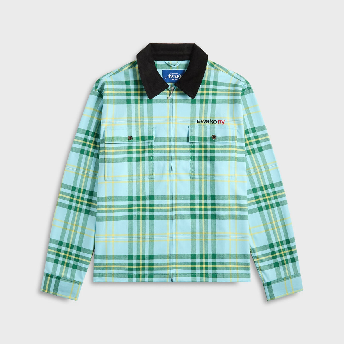 Awake NY Plaid Flannel Shirt - Turquoise | Kith Turquoise