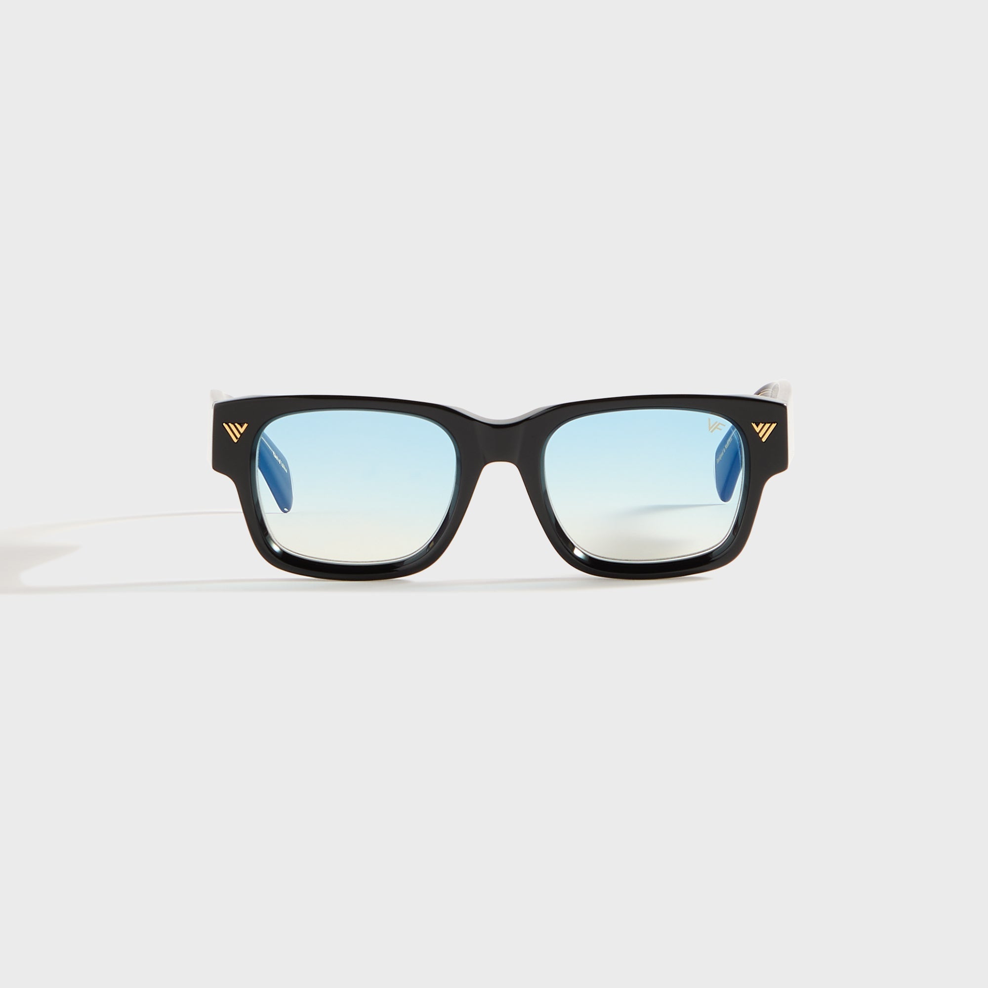 Vintage Frames Bowie Black and Clear Acetate - Glossy Black / Blue | Kith Glossy Black / Blue