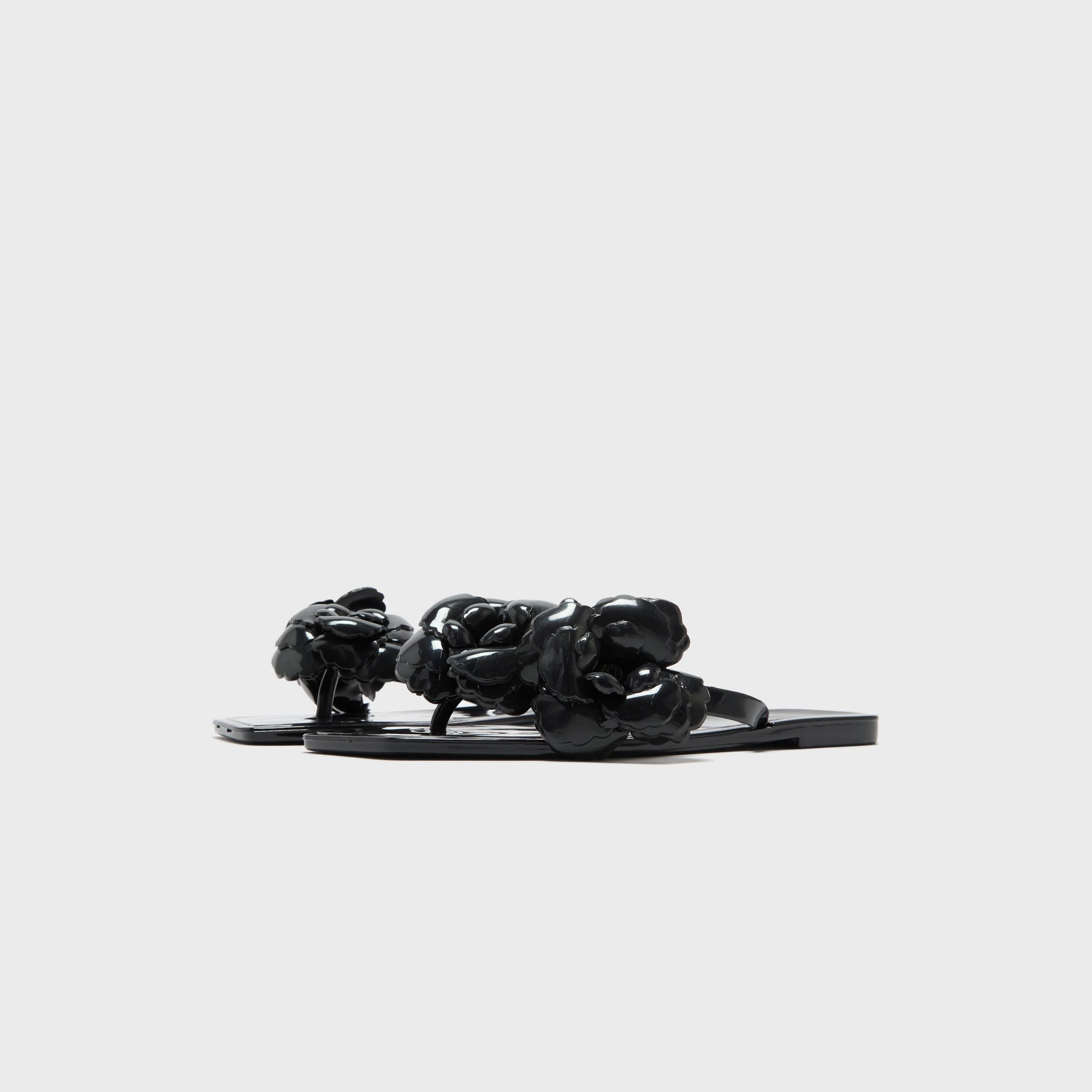 Coperni Silicone Flower Flat Sandals - Black | Kith Black
