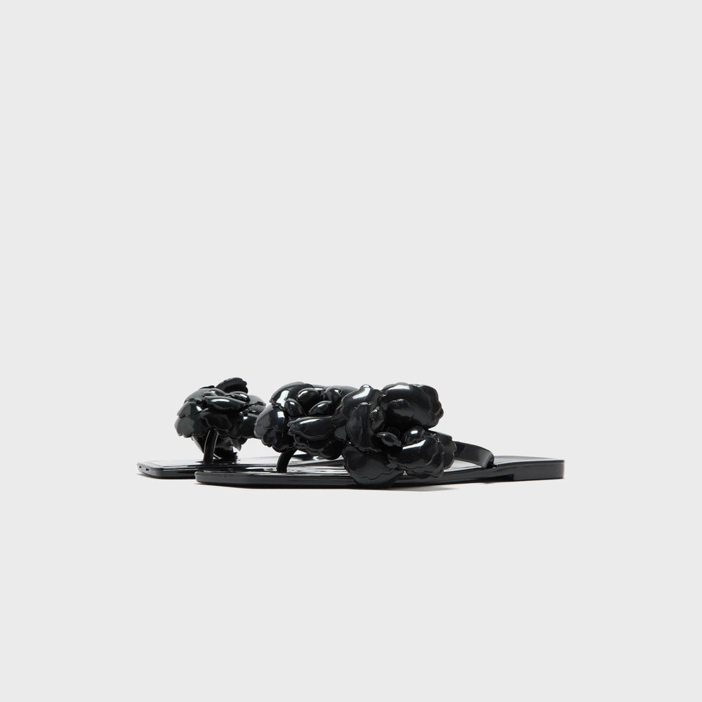 Coperni Silicone Flower Flat Sandals - Black | Kith Black