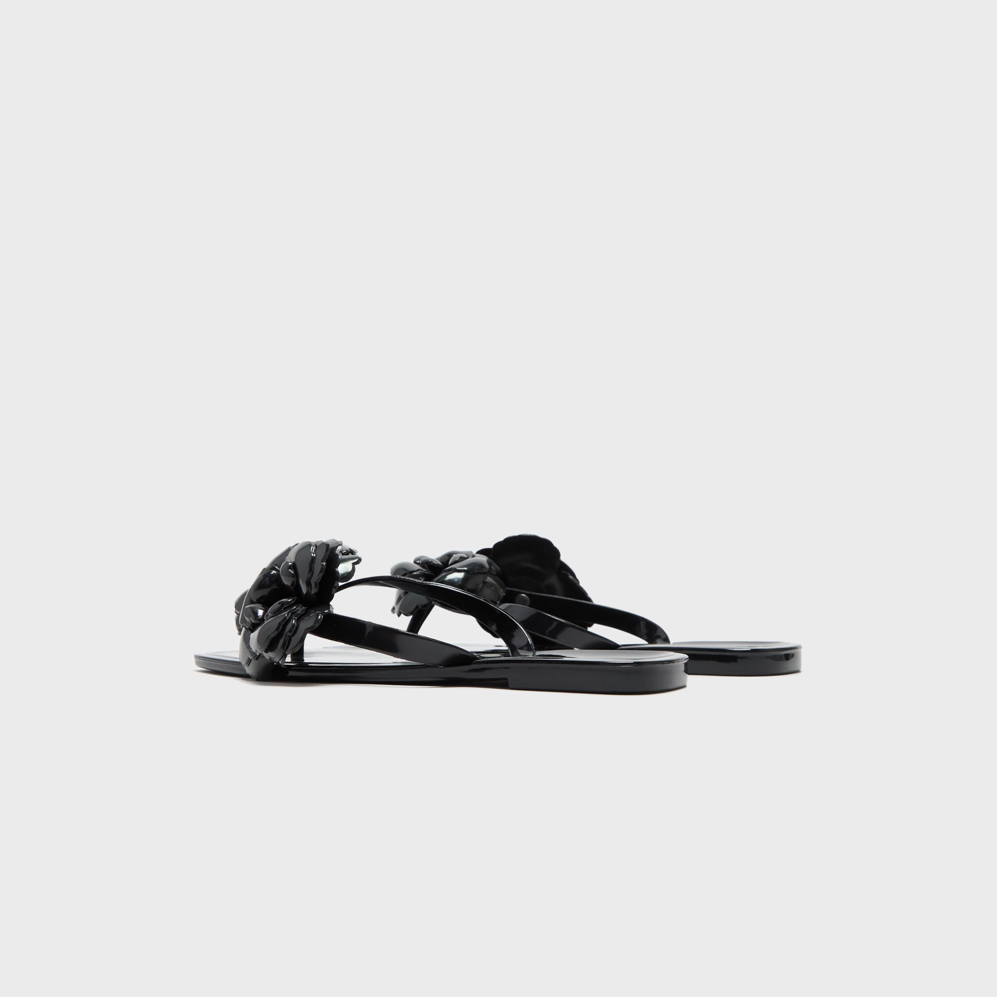 Coperni Silicone Flower Flat Sandals - Black | Kith Black