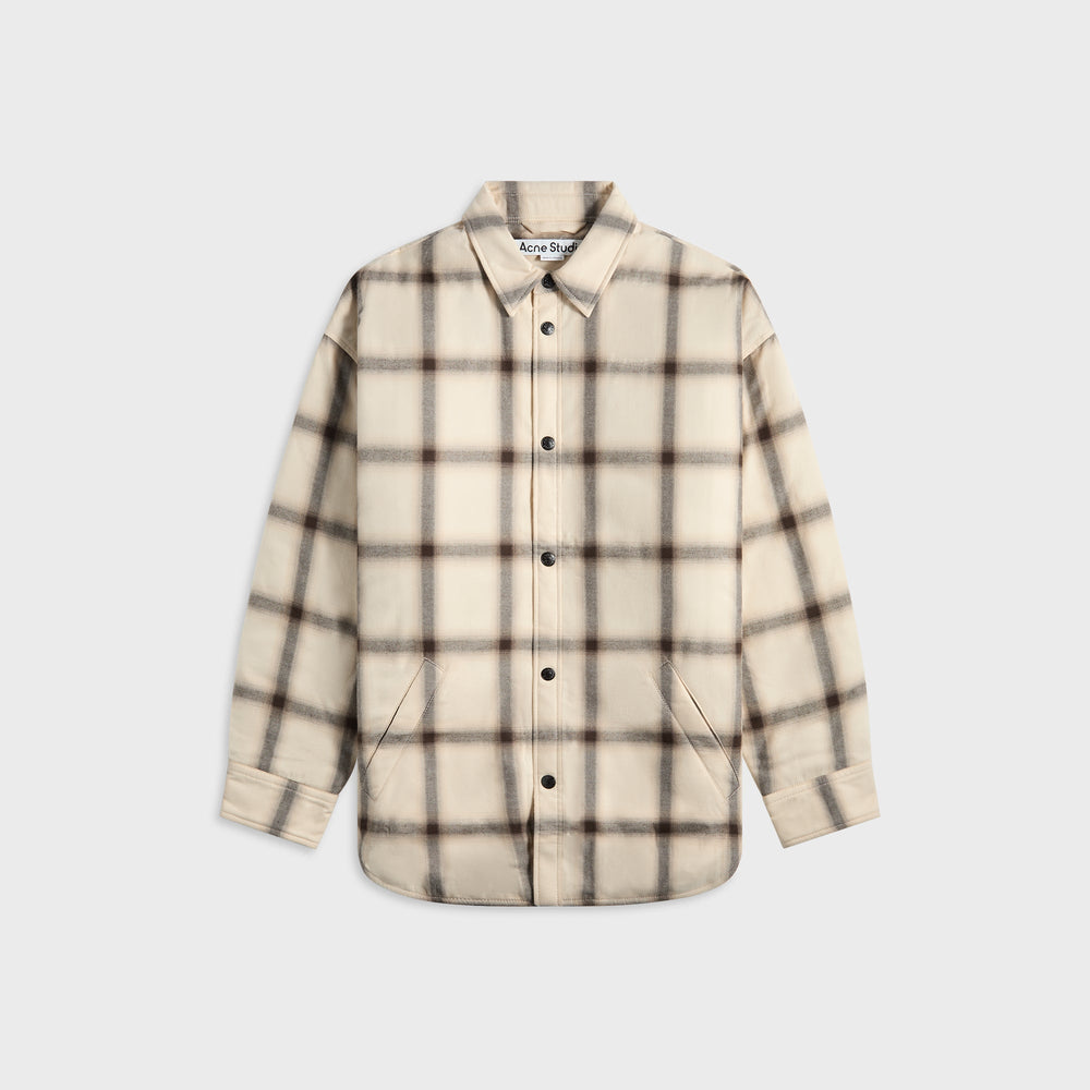 Acne Studios Flannel Button-Up Shirt - Beige / Multi | Kith Beige / Multi