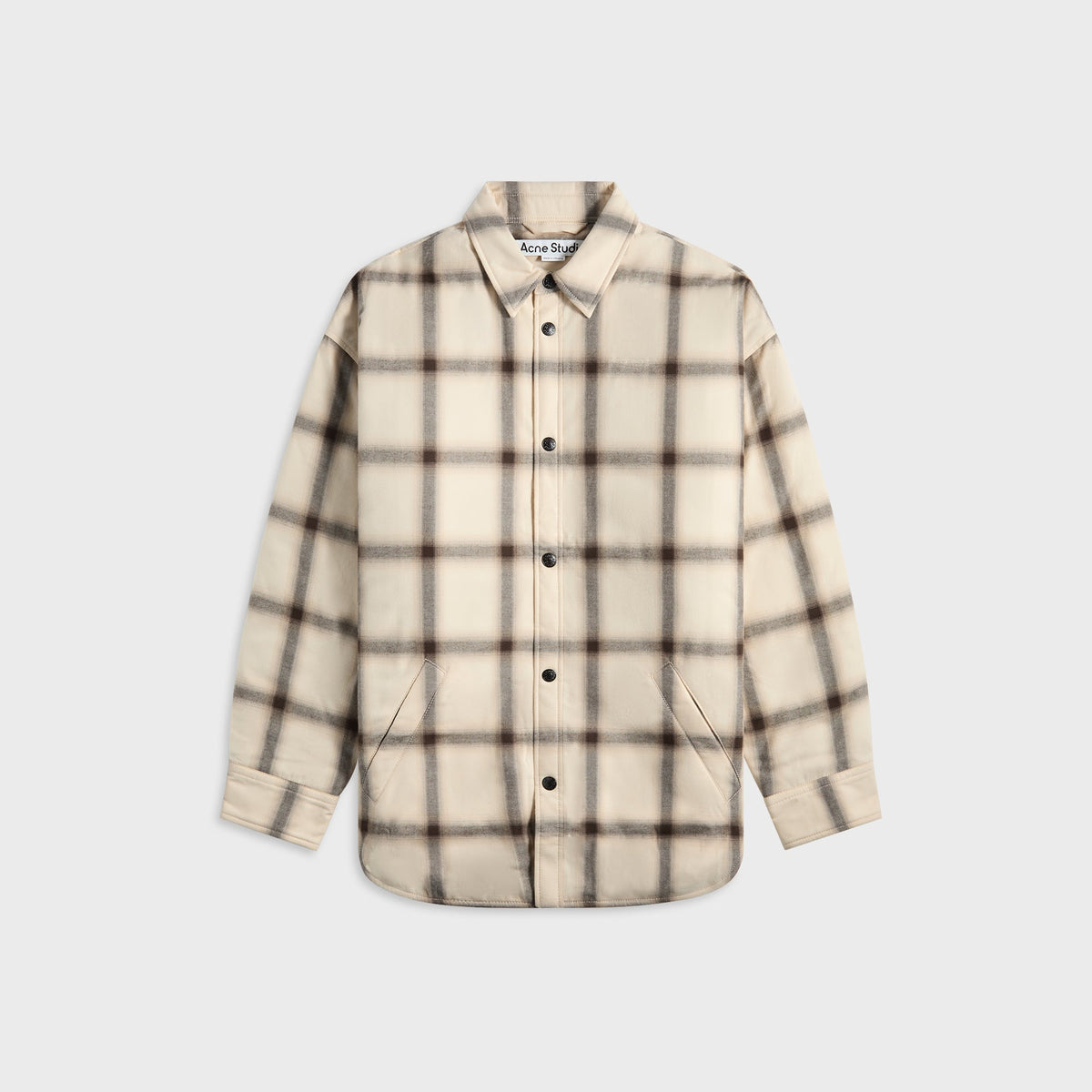 Acne Studios Flannel Button-Up Shirt - Beige / Multi | Kith Beige / Multi