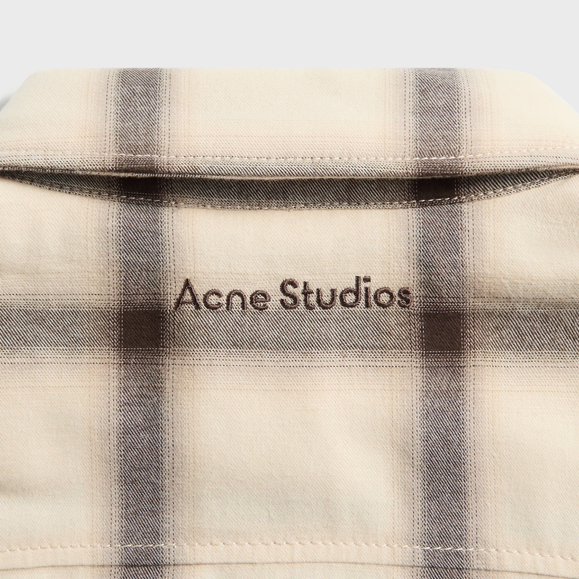 Acne Studios Flannel Button-Up Shirt - Beige / Multi | Kith Beige / Multi