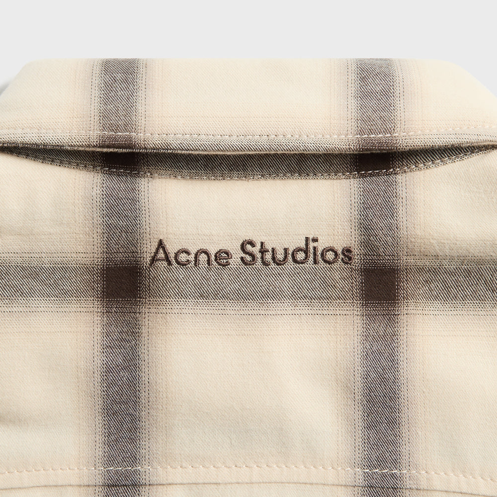 Acne Studios Flannel Button-Up Shirt - Beige / Multi | Kith Beige / Multi