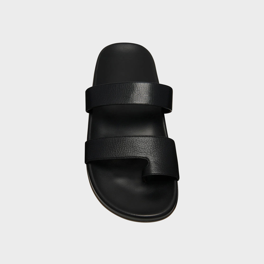 The Row Hugh Sandal Grainy Calfskin - Black | Kith Black