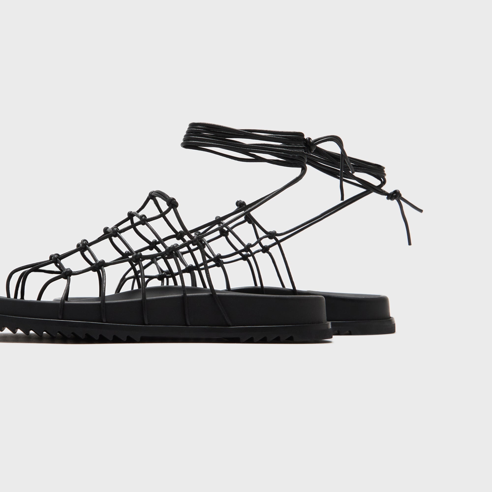 Rick Owens Web Granola Sandali - Pelle Black | Kith Pelle Black