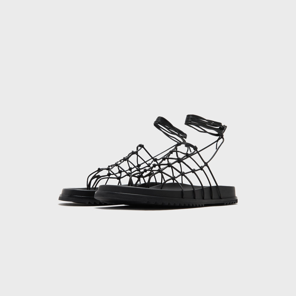Rick Owens Web Granola Sandali - Pelle Black | Kith Pelle Black