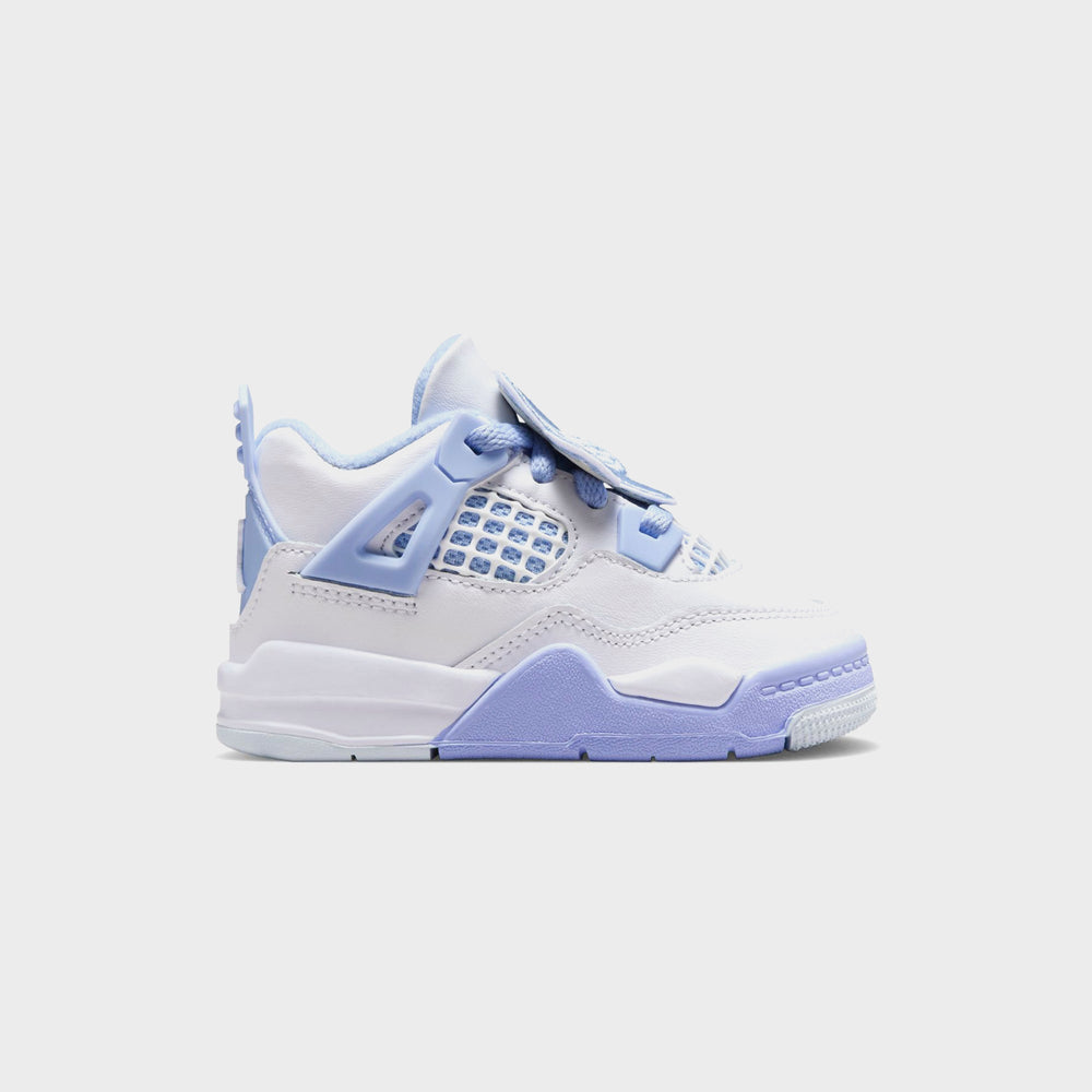 Jordan TD Air Jordan 4 Retro - White / Aluminum / Blue Tint / Oil Gree | Kith White / Aluminum / Blue Tint / Oil Green