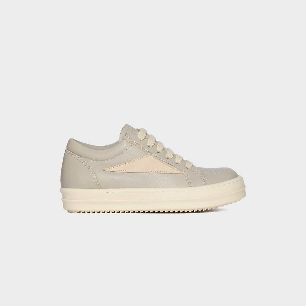 Rick Owens Kids Vintage Sneakers Scarpe in Pelle - Dinge / Milk / Milk | Kith Dinge / Milk / Milk