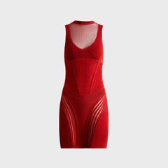 Isa Boulder Rider Tight Mini Dress - Brick | Kith Brick