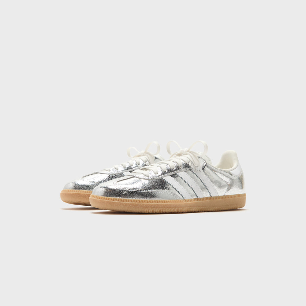 adidas WMNS Samba OG - Silver Metallic / Cloud White / Core White | Kith Silver Metallic / Cloud White / Core White