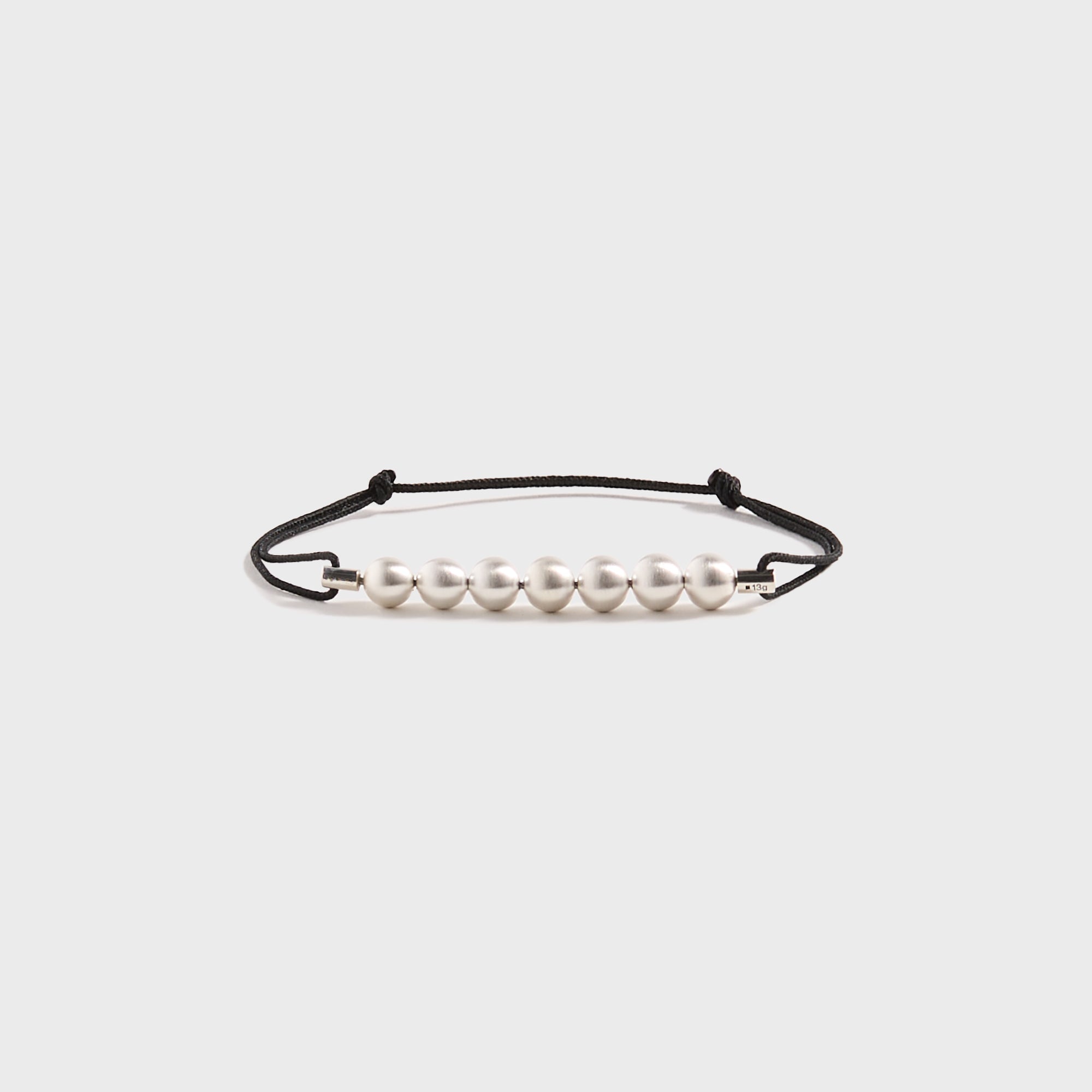 Le Gramme 13G Sterling Silver 7 Beads Cord Bracelet - Black | Kith Black