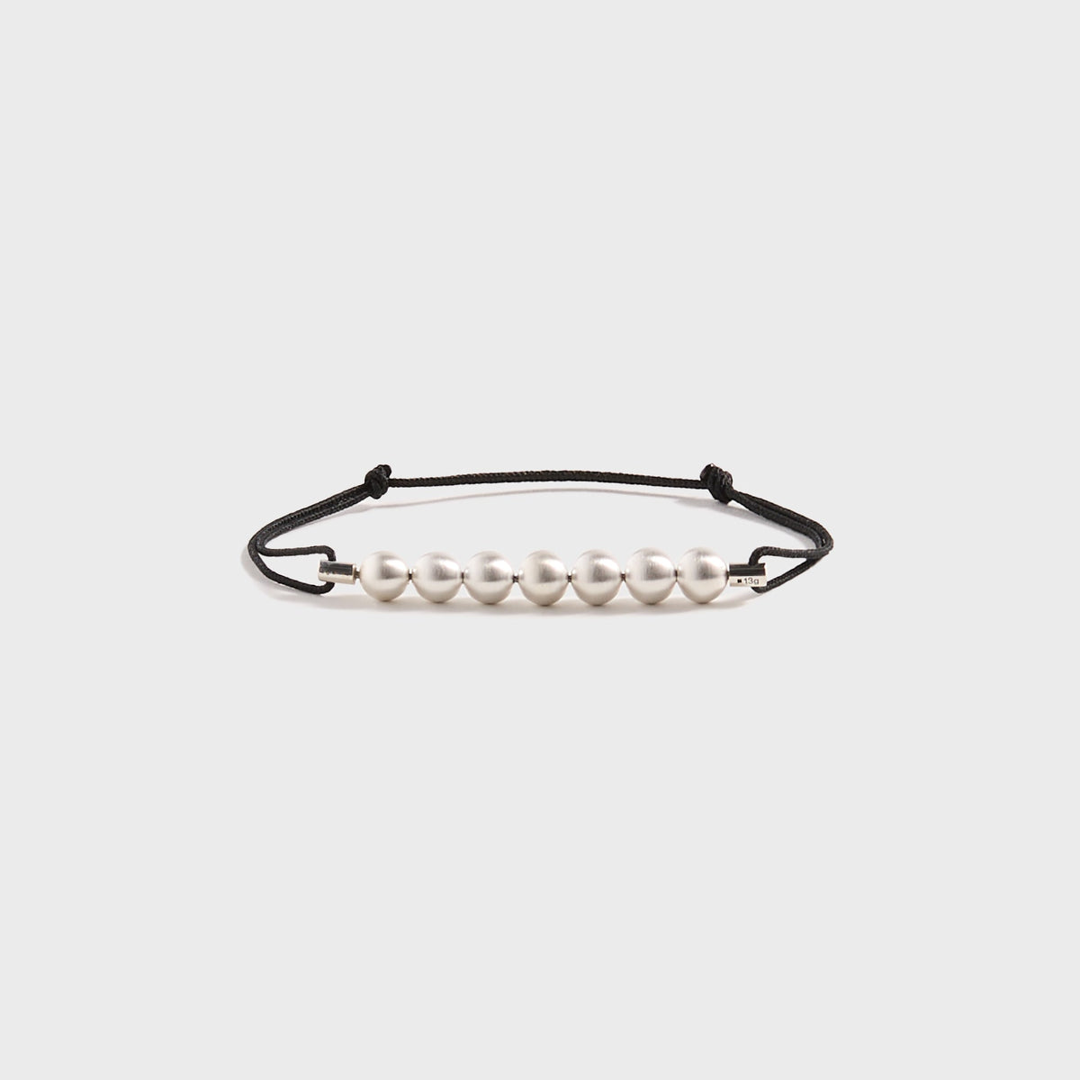 Le Gramme 13G Sterling Silver 7 Beads Cord Bracelet - Black | Kith Black