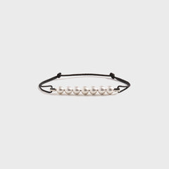 Le Gramme 13G Sterling Silver 7 Beads Cord Bracelet - Black | Kith Black
