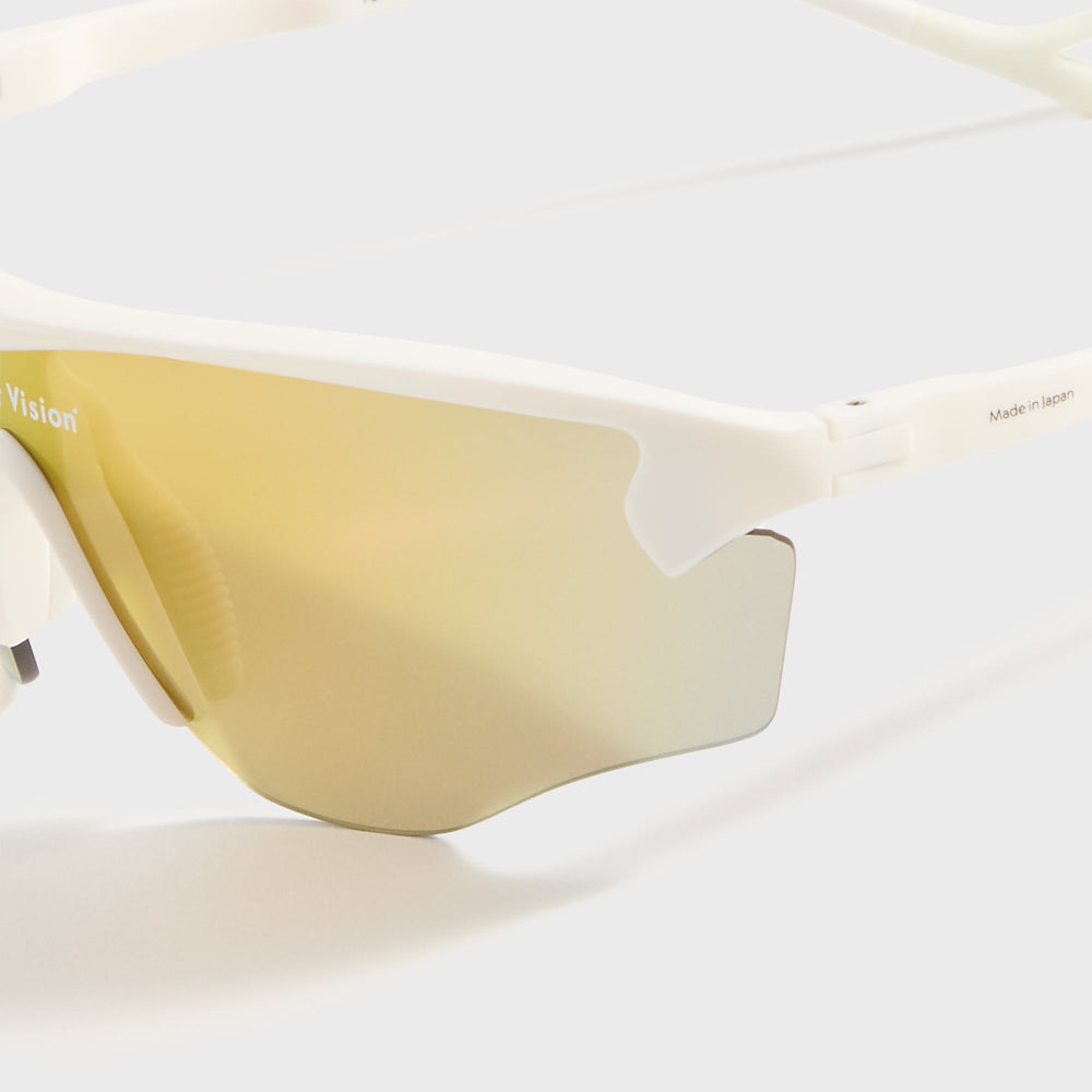 District Vision Junya Racer - White / D+ Amber Mirror | Kith White / D+ Amber Mirror