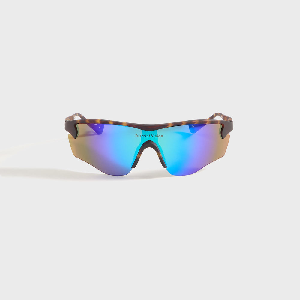 District Vision Junya Racer - Tortoise / D+ Blue Mirror | Kith Tortoise / D+ Blue Mirror
