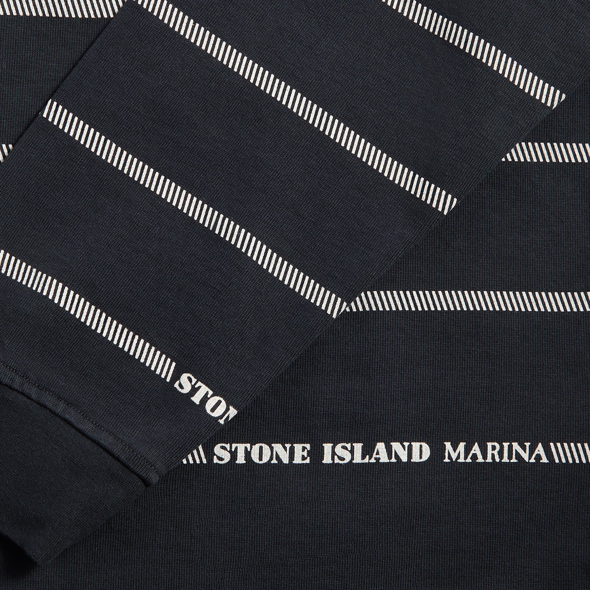Stone Island Combed Organic Cotton Sweatshirt - Blue Marine | Kith Blue Marine