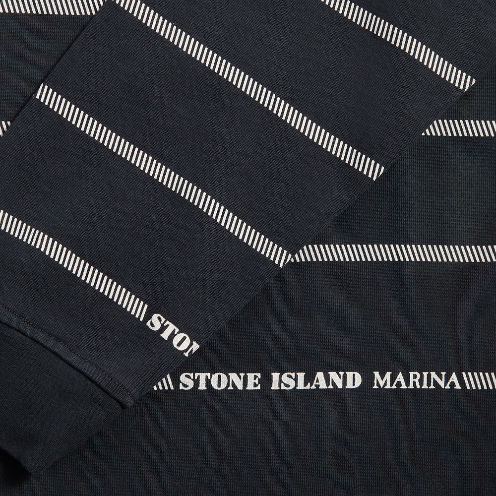 Stone Island Combed Organic Cotton Sweatshirt - Blue Marine | Kith Blue Marine
