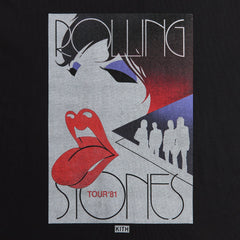Kith for The Rolling Stones Tour 1981 Tee - Black | Kith Black