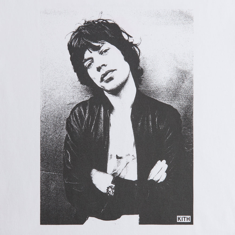 Kith for The Rolling Stones Mick Photo Vintage Tee - White | Kith White