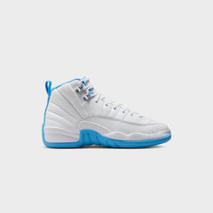 Jordan GS Jordan 12 Retro - White / Metallic Silver / University Blue | Kith White / Metallic Silver / University Blue