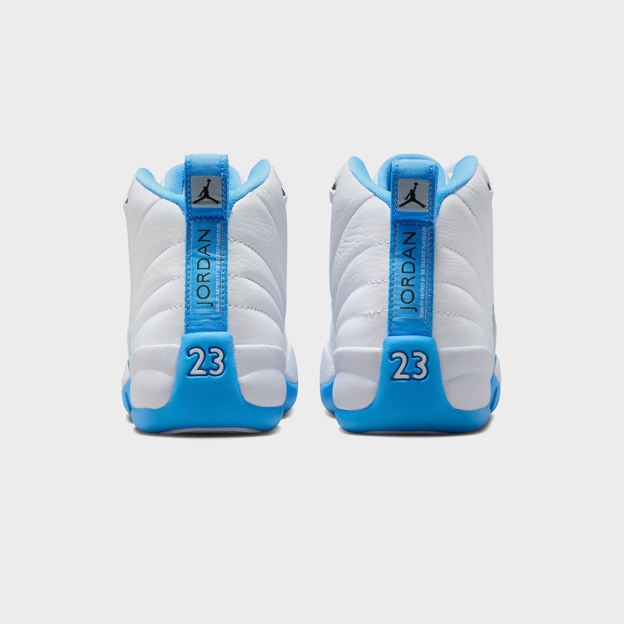 Jordan GS Jordan 12 Retro - White / Metallic Silver / University Blue | Kith White / Metallic Silver / University Blue
