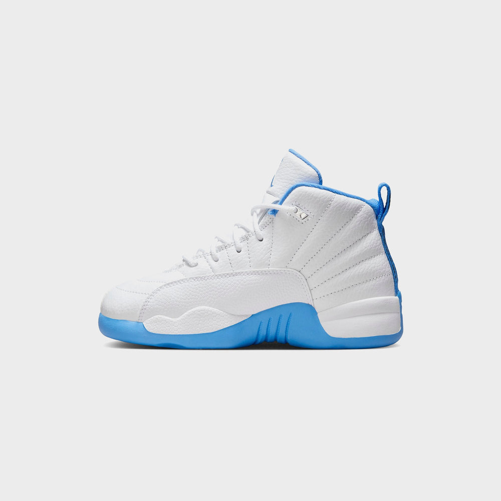 Jordan PS Jordan 12 Retro - White / Metallic Silver / University Blue | Kith White / Metallic Silver / University Blue