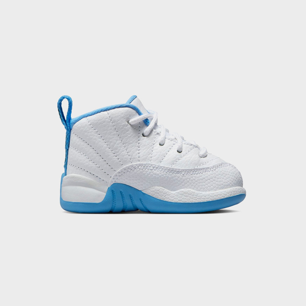 Jordan TD Jordan 12 Retro - White / Metallic Silver / University Blue | Kith White / Metallic Silver / University Blue