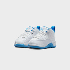 Jordan TD Jordan 12 Retro - White / Metallic Silver / University Blue | Kith White / Metallic Silver / University Blue