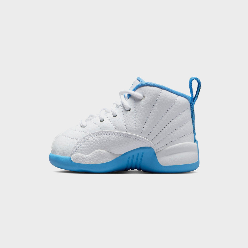 Jordan TD Jordan 12 Retro - White / Metallic Silver / University Blue | Kith White / Metallic Silver / University Blue
