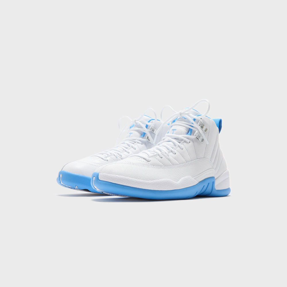 Jordan Air Jordan 12 Retro - White / Metallic Silver / University Blue | Kith White / Metallic Silver / University Blue