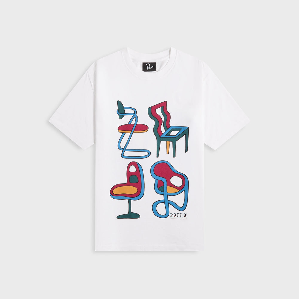 by Parra Unreasonable Chairs Tee - White | Kith White
