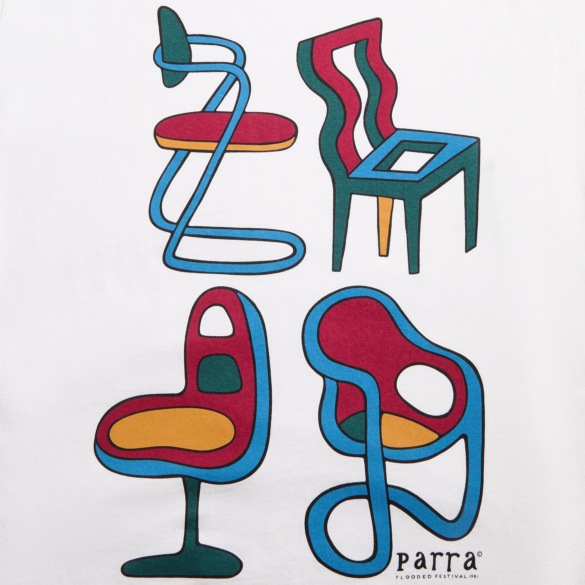 by Parra Unreasonable Chairs Tee - White | Kith White