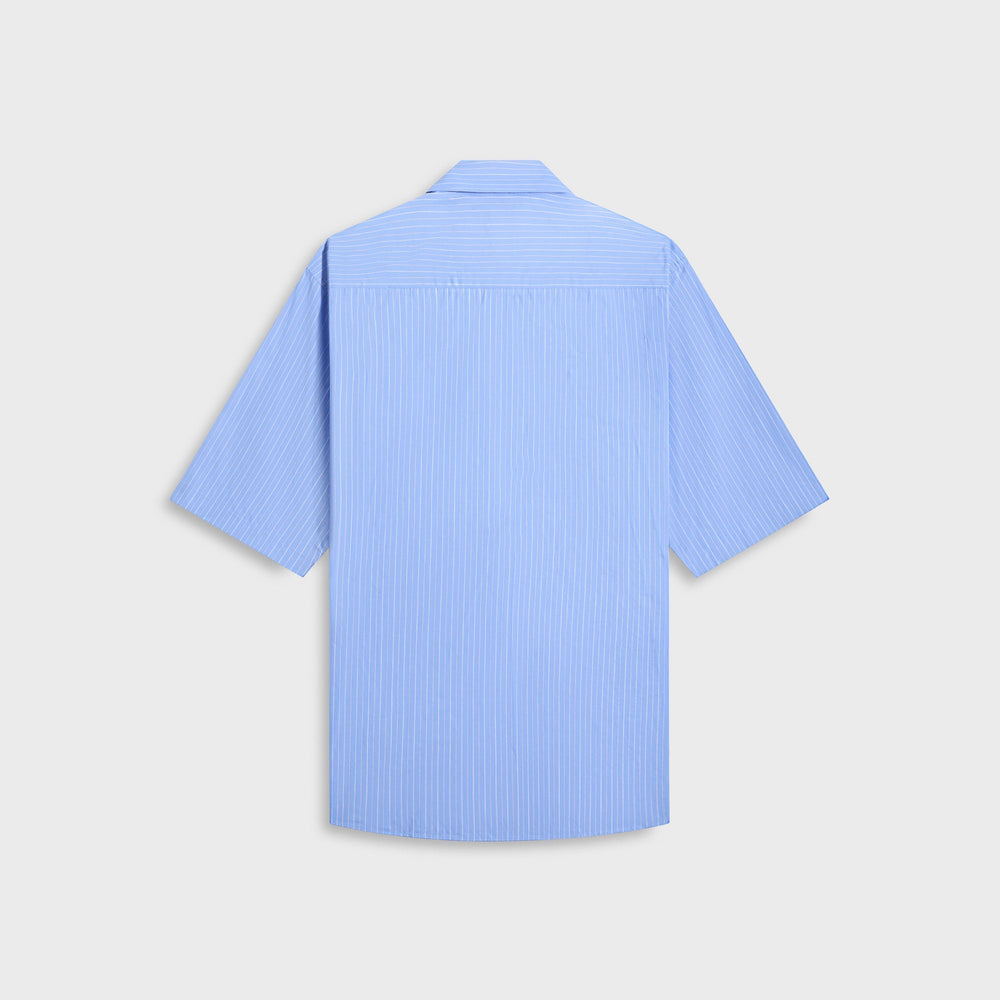 Auralee Suvin High Count Cloth Stripe Half Sleeved Shirt - Blue Stripe | Kith Blue Stripes