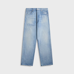 Auralee Selvedge Faded Light Denim Wide Pants - Light Indigo | Kith Light Indigo