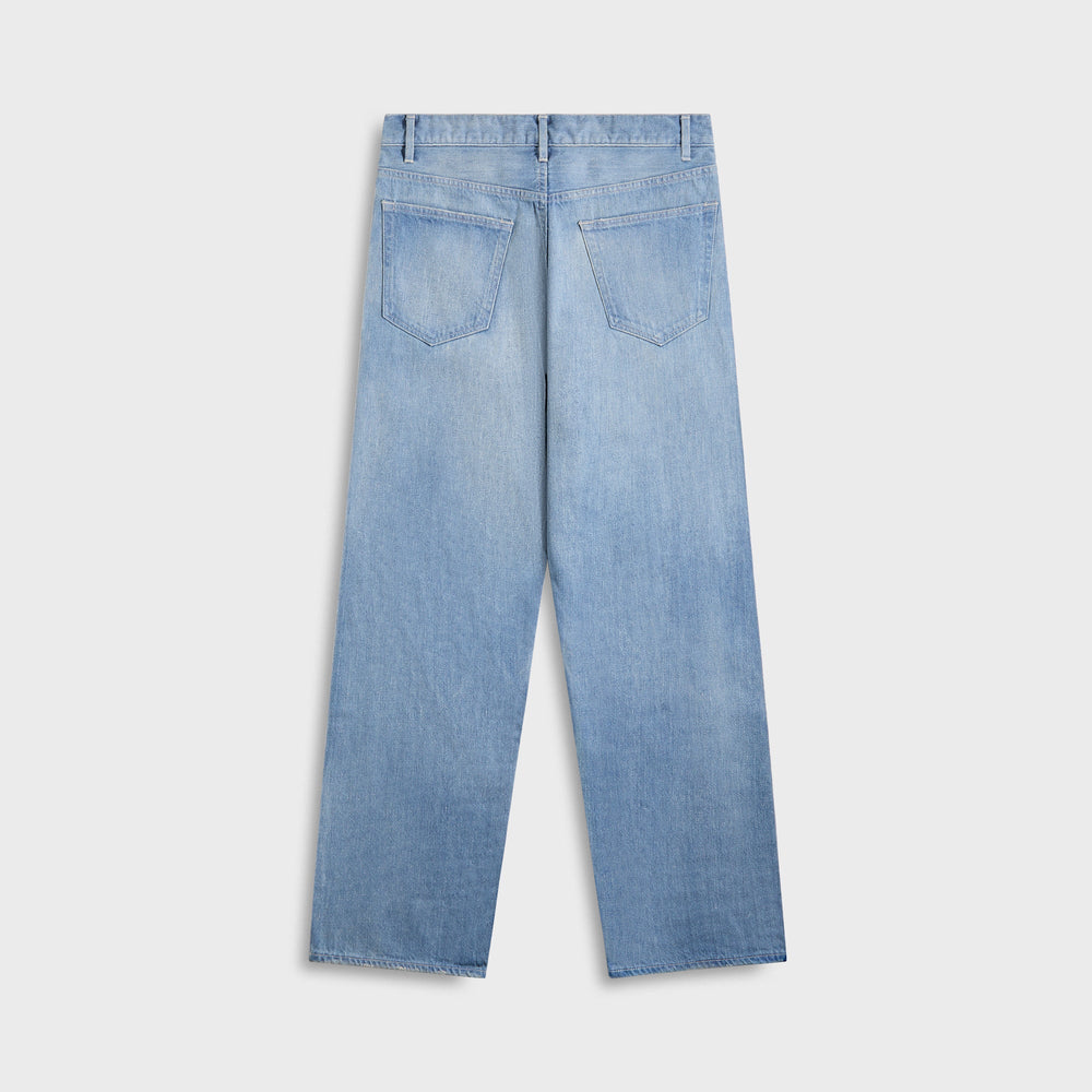 Auralee Selvedge Faded Light Denim Wide Pants - Light Indigo | Kith Light Indigo