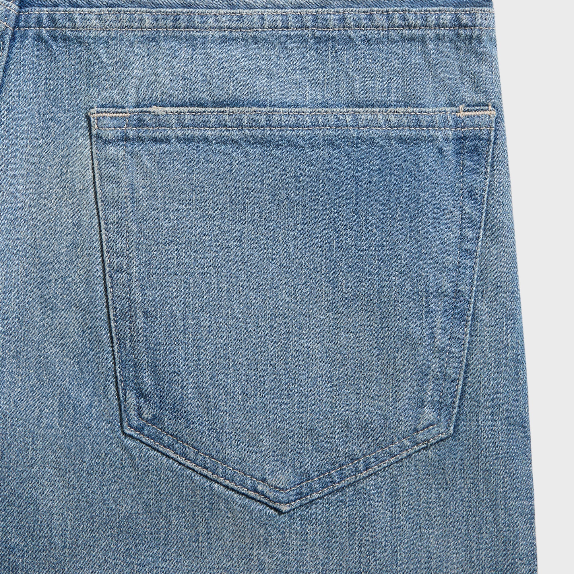 Auralee Selvedge Faded Light Denim Wide Pants - Light Indigo | Kith Light Indigo