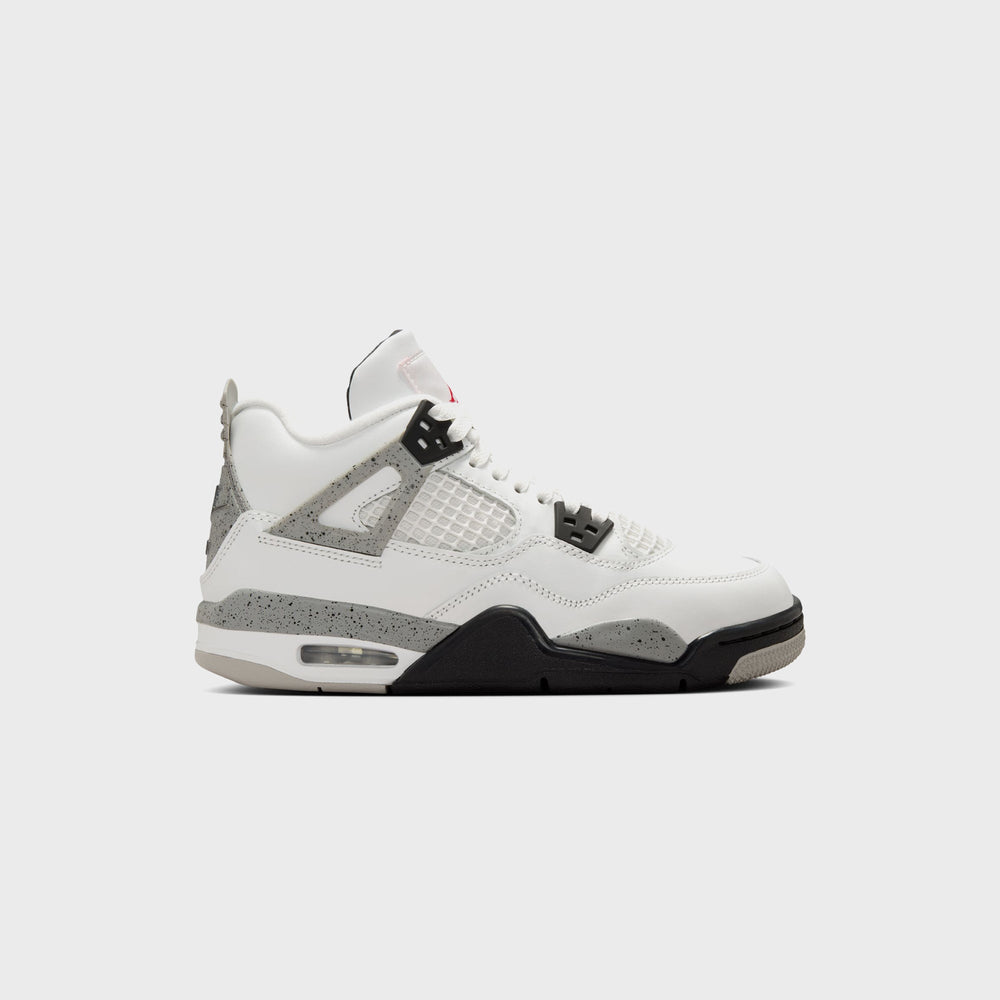 Jordan GS Air Jordan 4 Retro - Summit White / Fire Red / Tech Grey / B | Kith Summit White / Fire Red / Tech Grey / Black